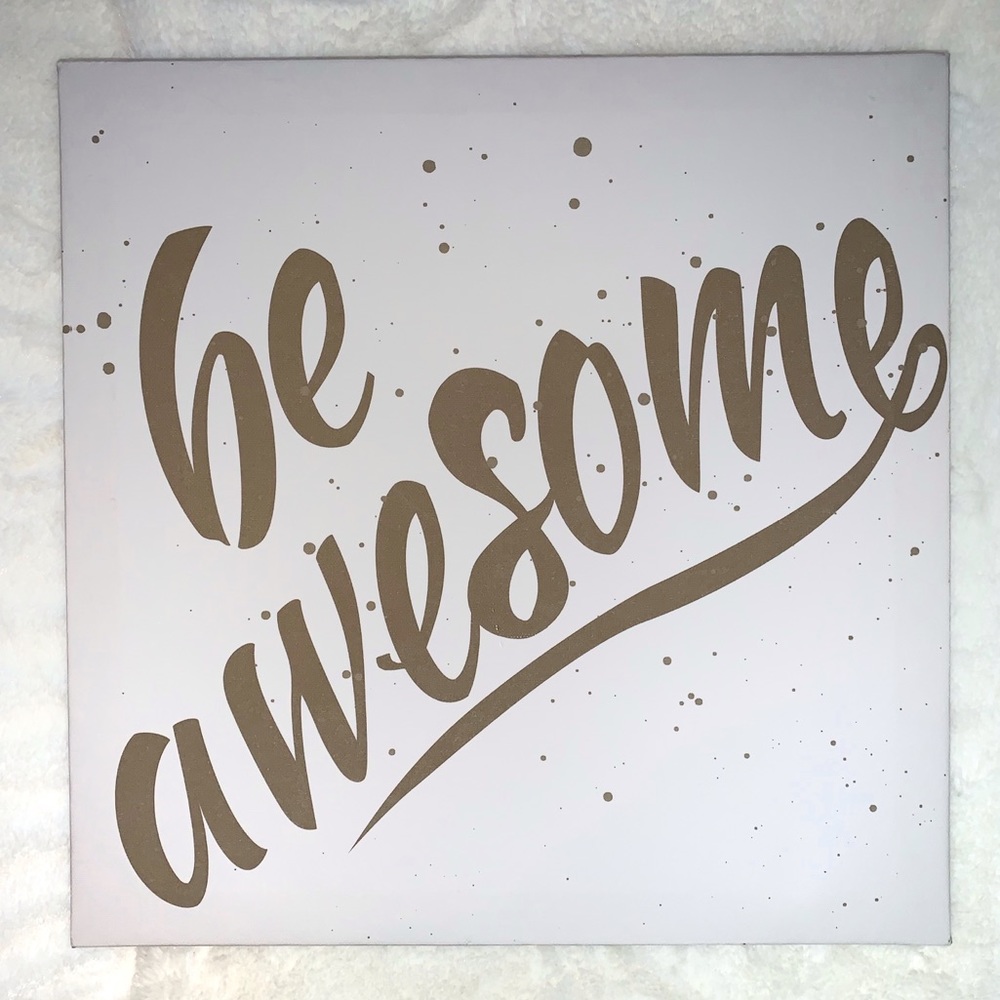 Gold 12” Square Canvas Wall Art